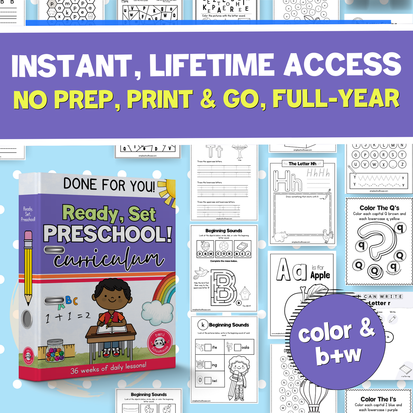 Ready, Set, Preschool [36-week curriculum]