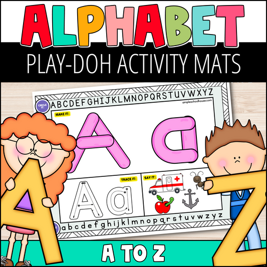 Letter Play-Doh Activity Mats