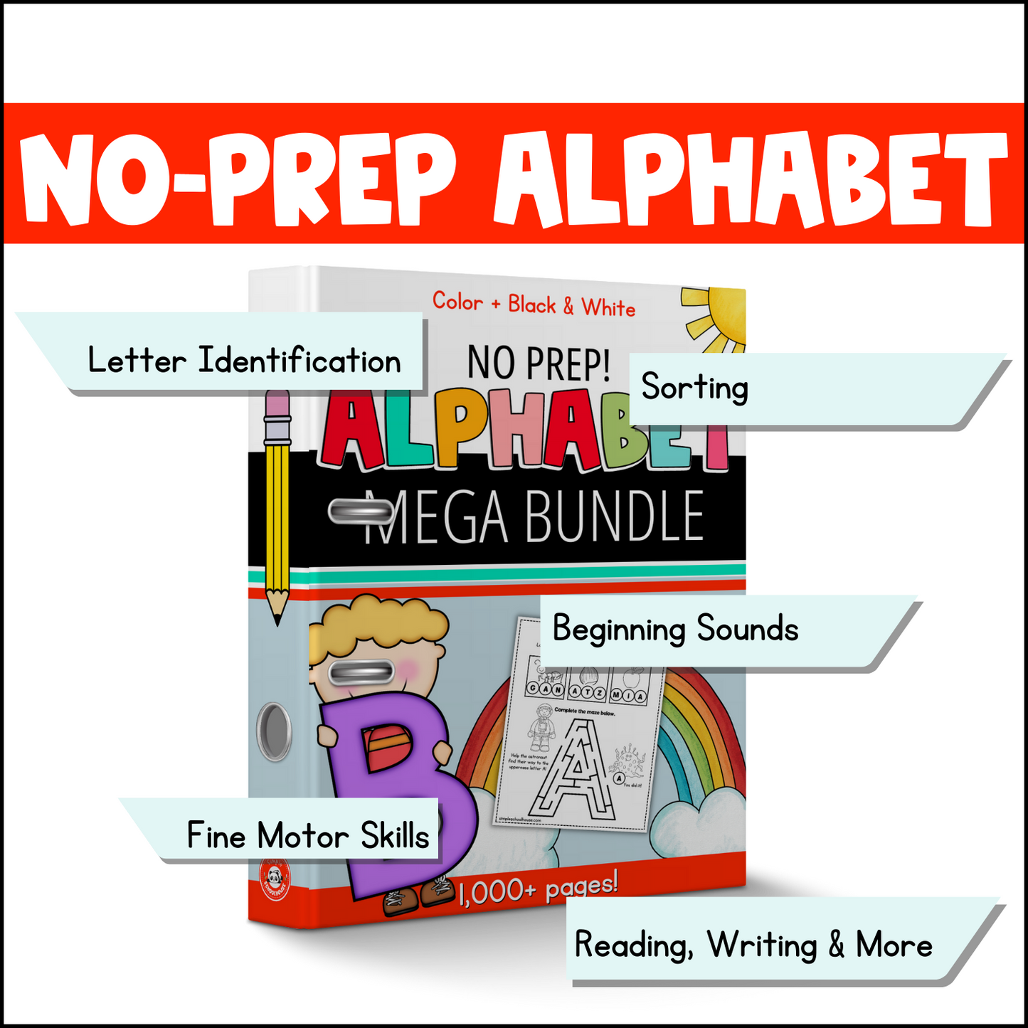 No-Prep Mega Alphabet Bundle (900+ Sheets)