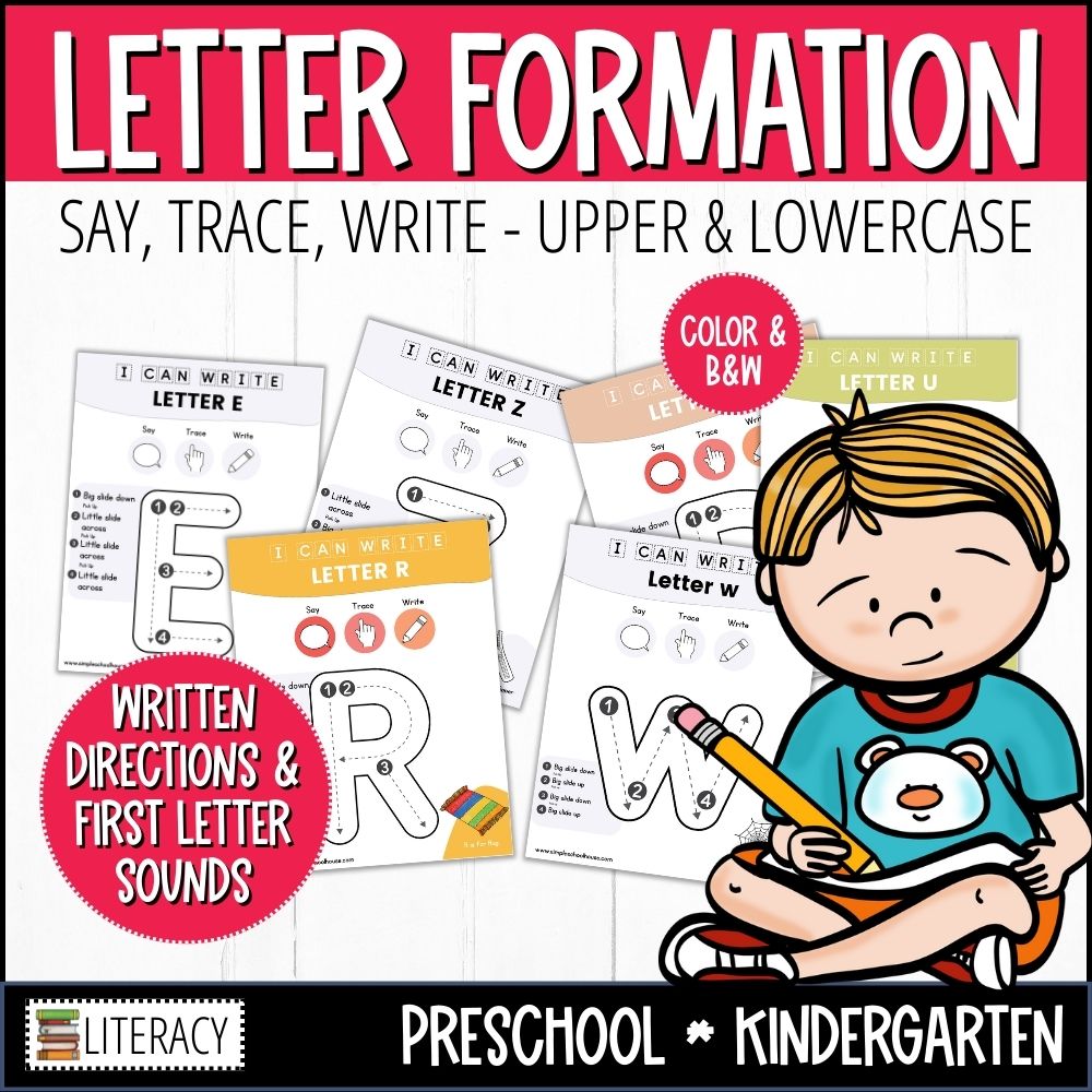 Letter Formation Poster Pre K-K-1
