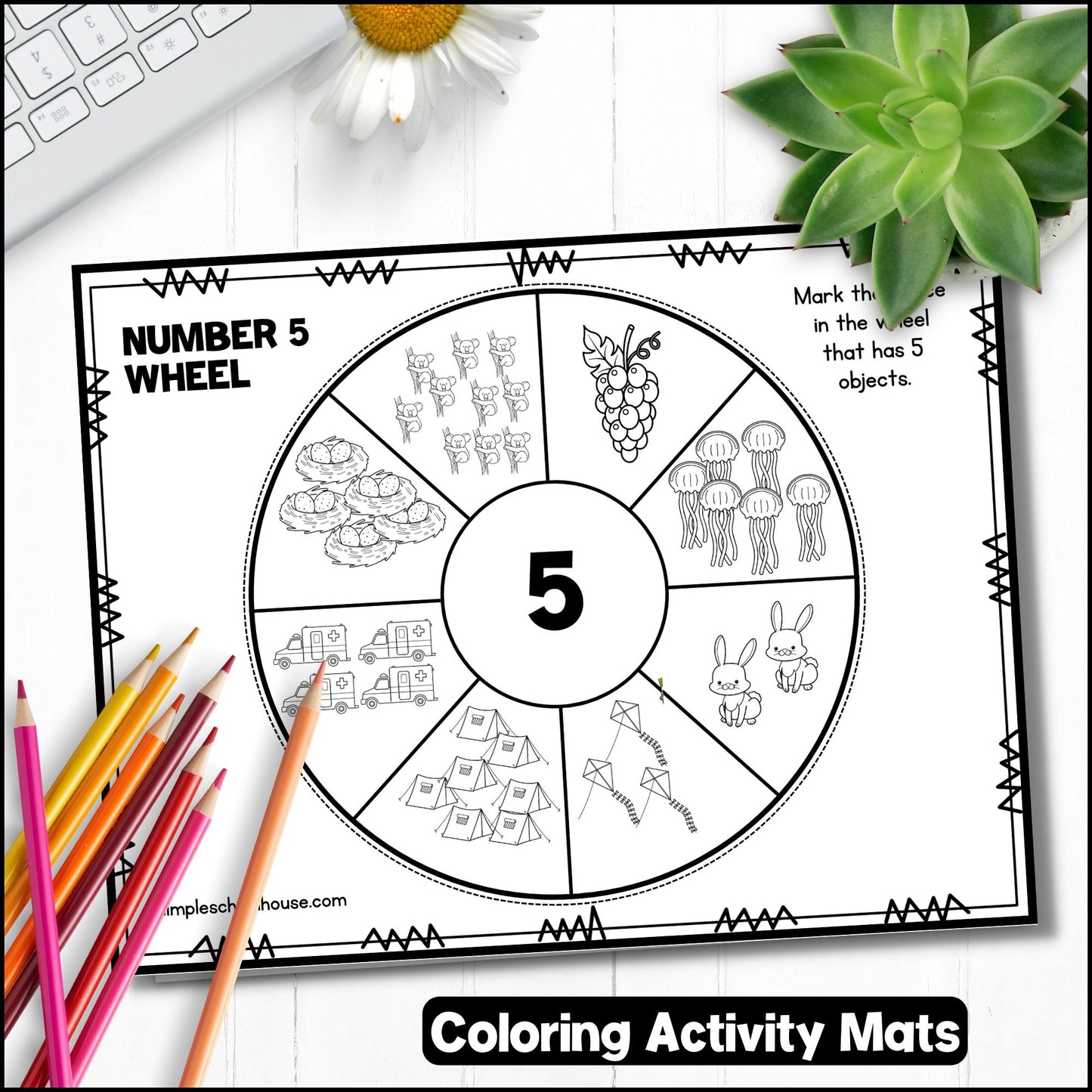 Number Wheels (Counting  Clip Cards)
