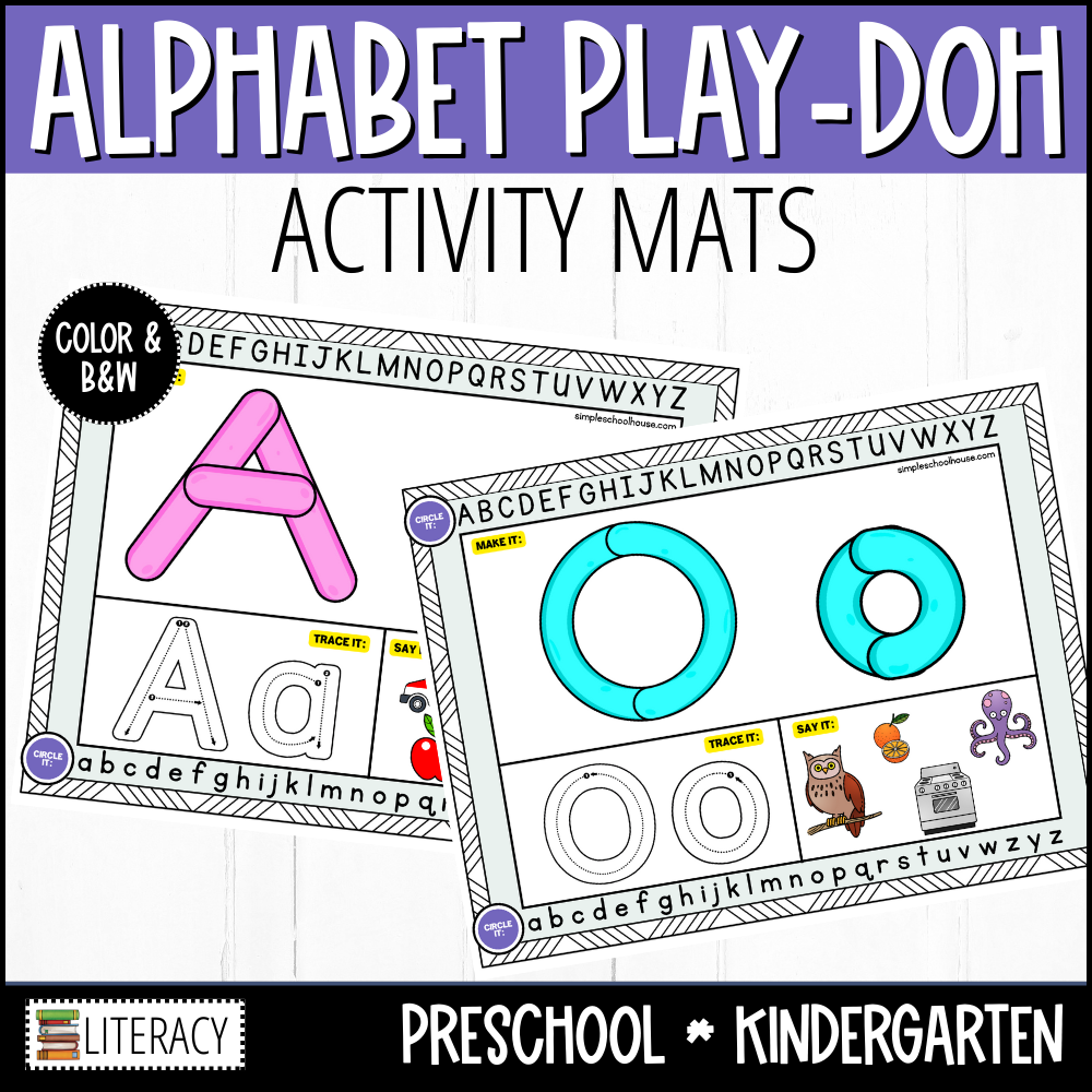 Alphabet Playdough Mats, Play Dough Mats