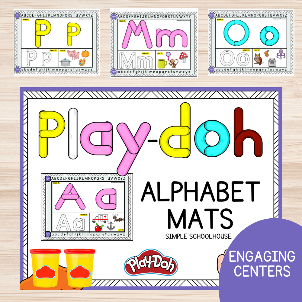Alphabet Playdough Mats - Interactive - Fun with Mama
