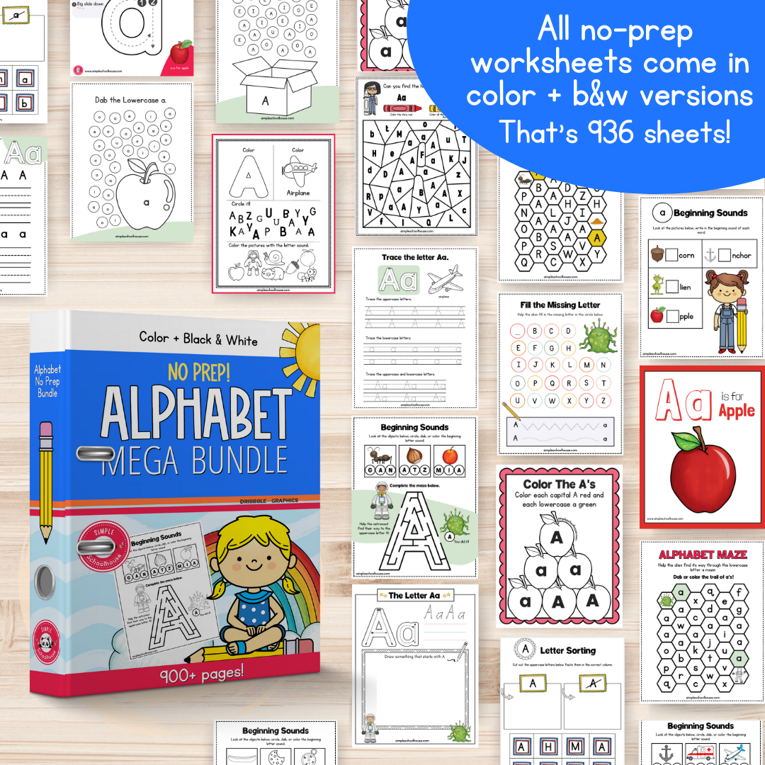 The Complete Alphabet Bundle (Centers + No-Prep Sheets)